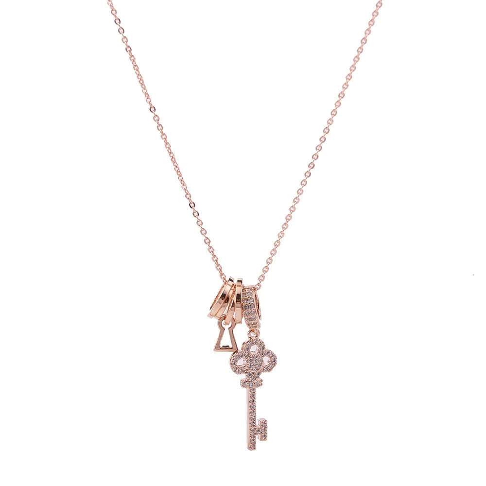 2021 New Korean Rose Gold Silver Diamond Crystal Key Pendant Necklace for Women Jewelry Wholesale
2021 New Korean Rose Gold Silver Diamond Crystal Key Pendant Necklace for Women Jewelry Wholesale