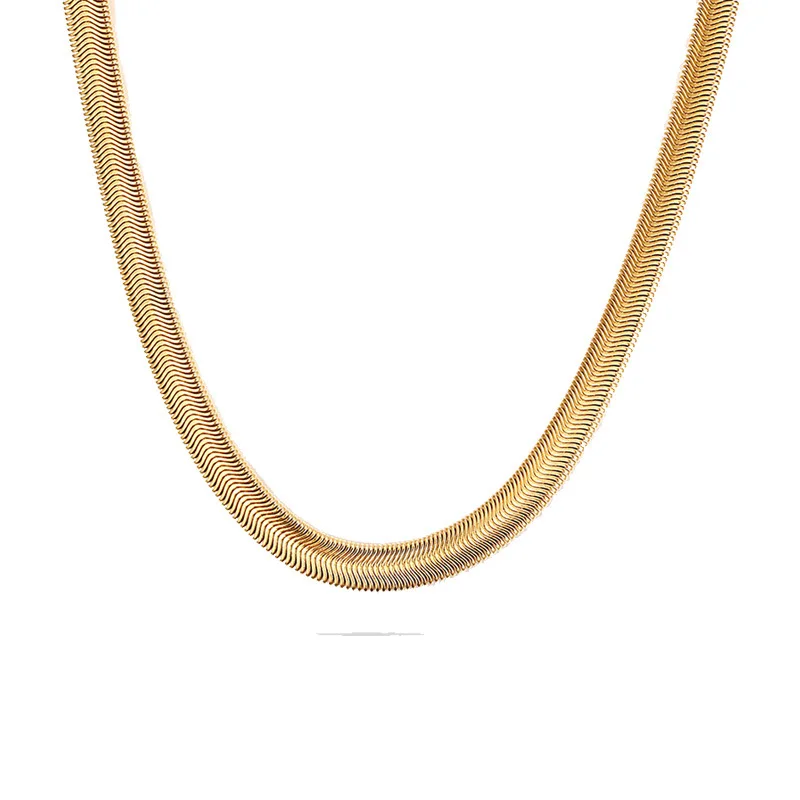 Amazon Trendy 6mm Thick 14k Gold Plated Flat Snake Chain Link Chain Stainless Steel Chain Necklace
Amazon Trendy 6mm Thick 14k Gold Plated Flat Snake Chain Link Chain Stainless Steel Chain Necklace