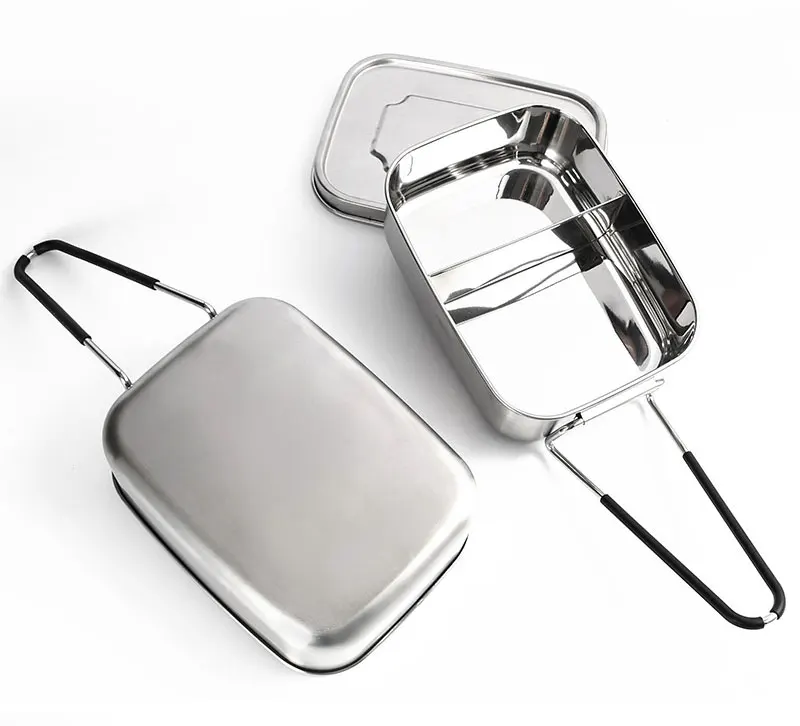 18/8 Stainless Steel Rectangle Water-proof Lunch Box Metal Bento Water Proof with Compartment handle or Clip 16,18,20 cm
18/8 Stainless Steel Rectangle Water-proof Lunch Box Metal Bento Water Proof with Compartment handle or Clip 16,18,20 cm