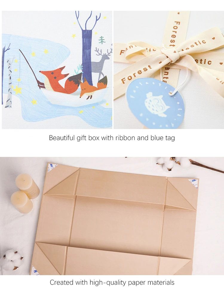 cute gift box for baby girl boy custom boxes foldable brown box