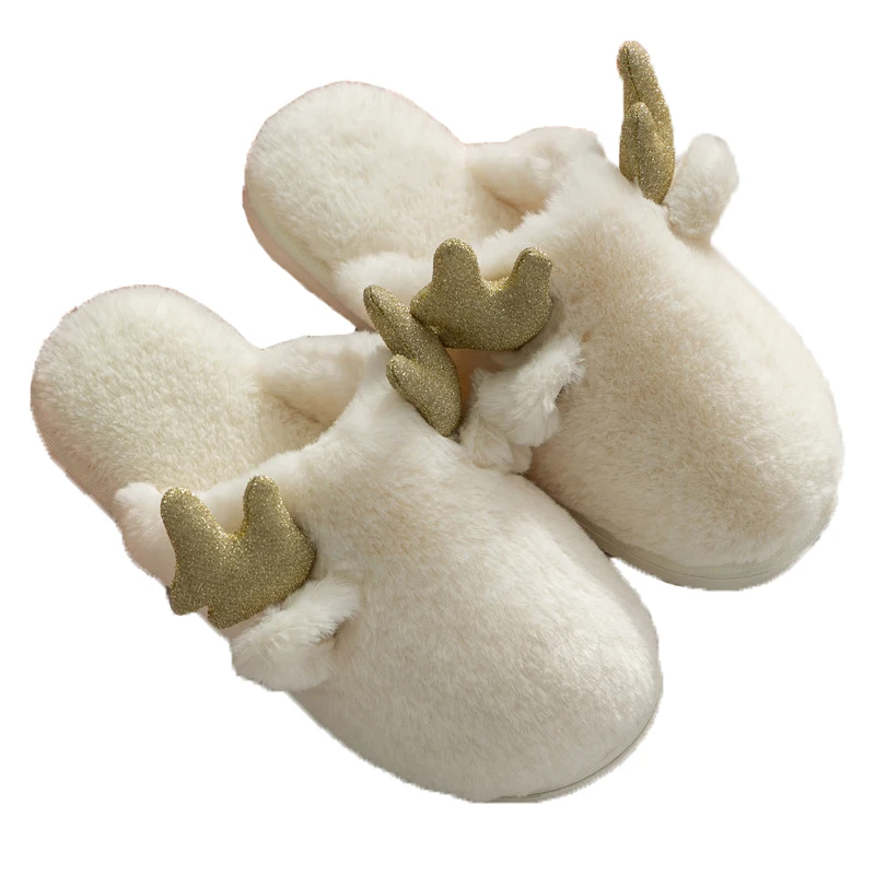 Plush Cotton Trailer Antler Cute Couple Cotton Indoor Home Warm Autumn and Winter for Female and Male Slippers, 4 colors
Plush Cotton Trailer Antler Cute Couple Cotton Indoor Home Warm Autumn and Winter for Female and Male Slippers, 4 colors