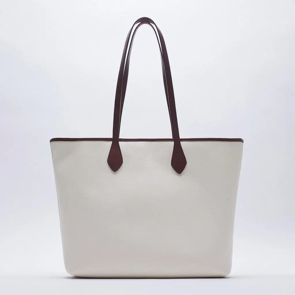 Custom Logo ladies Fashion weekender linen large capacity tote canvas fabric shopping bags with leather handle, Customizable
Custom Logo ladies Fashion weekender linen large capacity tote canvas fabric shopping bags with leather handle, Customizable