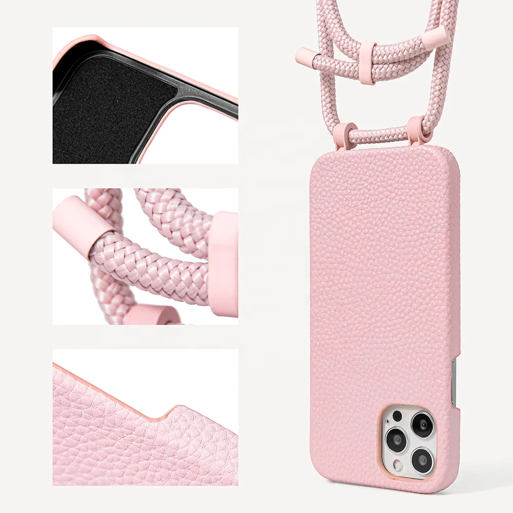 Luxury Custom Necklace Crossbody Detachable Vegan PU Leather Mobile Cell Smart Phone Case for new iphone 12 pro Cover With Strap
Luxury Custom Necklace Crossbody Detachable Vegan PU Leather Mobile Cell Smart Phone Case for new iphone 12 pro Cover With Strap