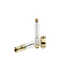 100% factory price flying golden mouthpiece 1ml round tip cbd oil vape pen cartridge brass knuckless with case wholesale