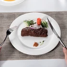Chaozhou Factory 100% Pure Porcelain Dinnerware 10"Ceramic Plate Fruit Flat Plate