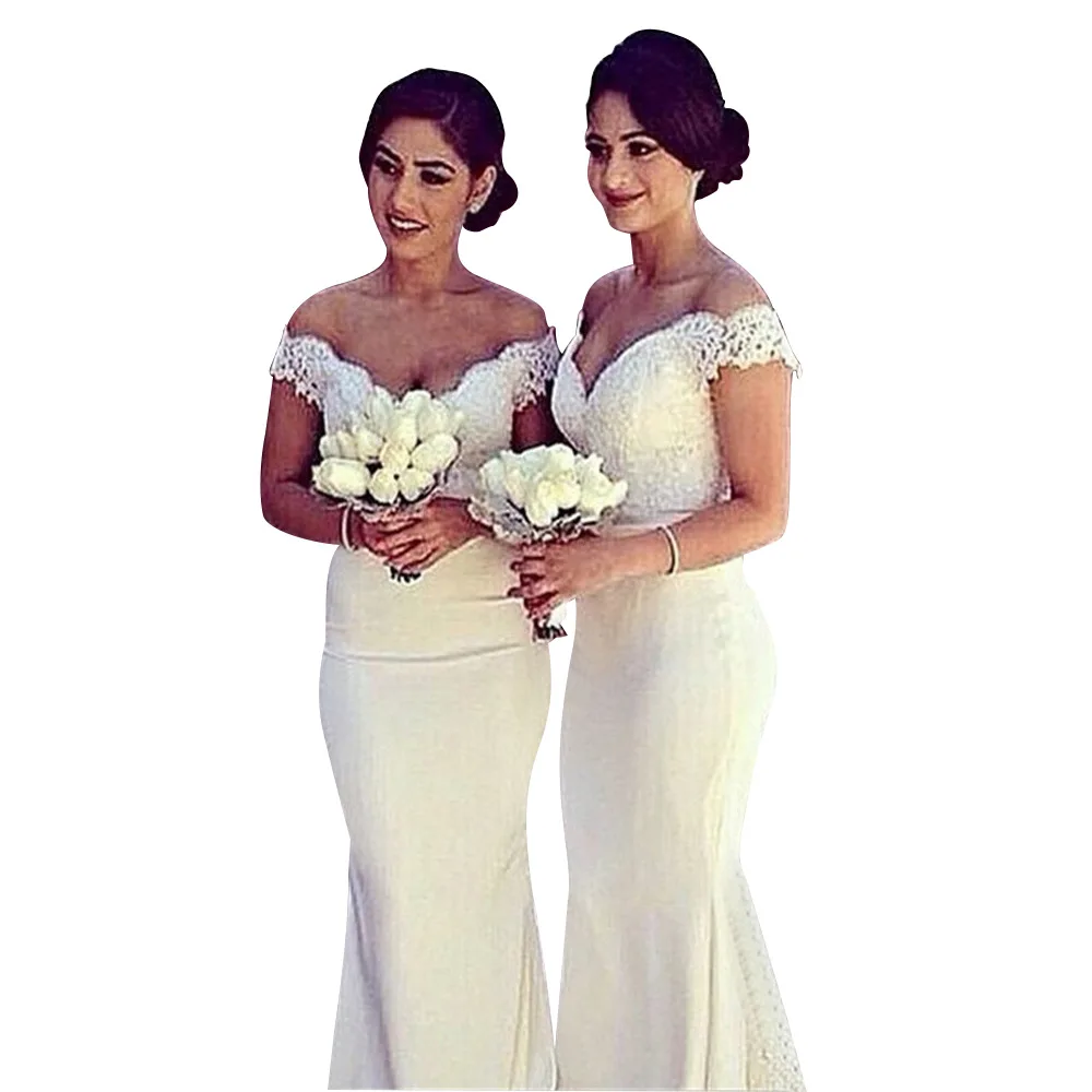 Elegant Vestido de Noiva Satin Mermaid Wedding Gowns Women's Floral Lace Shouder Sleeve Off Shoulder Wedding Mermaid Dress
Elegant Vestido de Noiva Satin Mermaid Wedding Gowns Women's Floral Lace Shouder Sleeve Off Shoulder Wedding Mermaid Dress