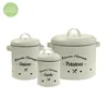 Metal Vented Potato Onion Garlic Canister Set Food Storage CrackCan for Kitchen