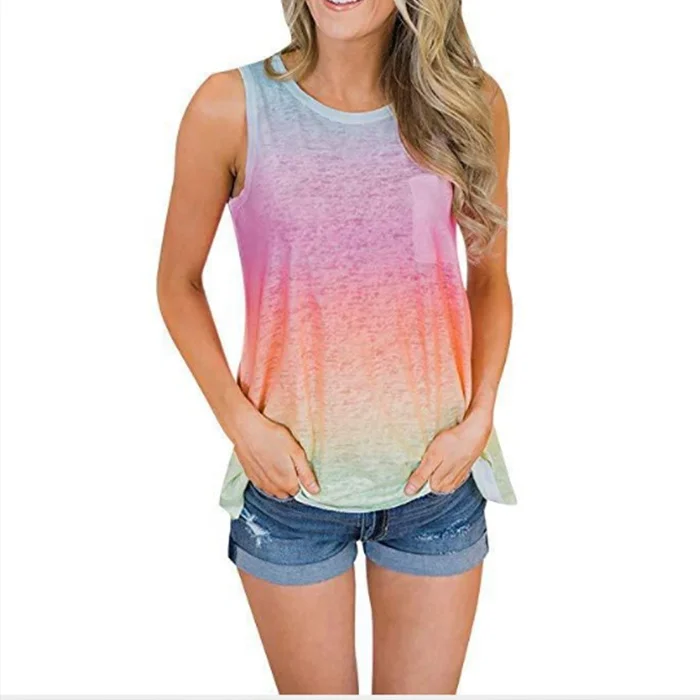 Hot Selling Monogram Fashion Print Women Gradient Ramp Tank Top, Green/red/colorful
Hot Selling Monogram Fashion Print Women Gradient Ramp Tank Top, Green/red/colorful