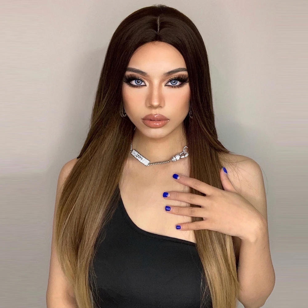 HAOLING OEM/ODM Straight Brown Synthetic Wig for Women Affordable Synthetic Wigs High Quality Synthetic Long Straight Wigs
HAOLING OEM/ODM Straight Brown Synthetic Wig for Women Affordable Synthetic Wigs High Quality Synthetic Long Straight Wigs