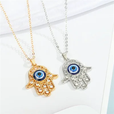 New Arrival Shiny Zircon CZ Turkish Eyes Pendant Necklace Gold Plated Crystal Hamsa Hand Necklace For Women
New Arrival Shiny Zircon CZ Turkish Eyes Pendant Necklace Gold Plated Crystal Hamsa Hand Necklace For Women