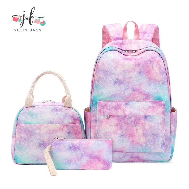 2021 New rainbow 3 PCS school bag set for girl backpack student lunch bag set venting wholesale
2021 New rainbow 3 PCS school bag set for girl backpack student lunch bag set venting wholesale