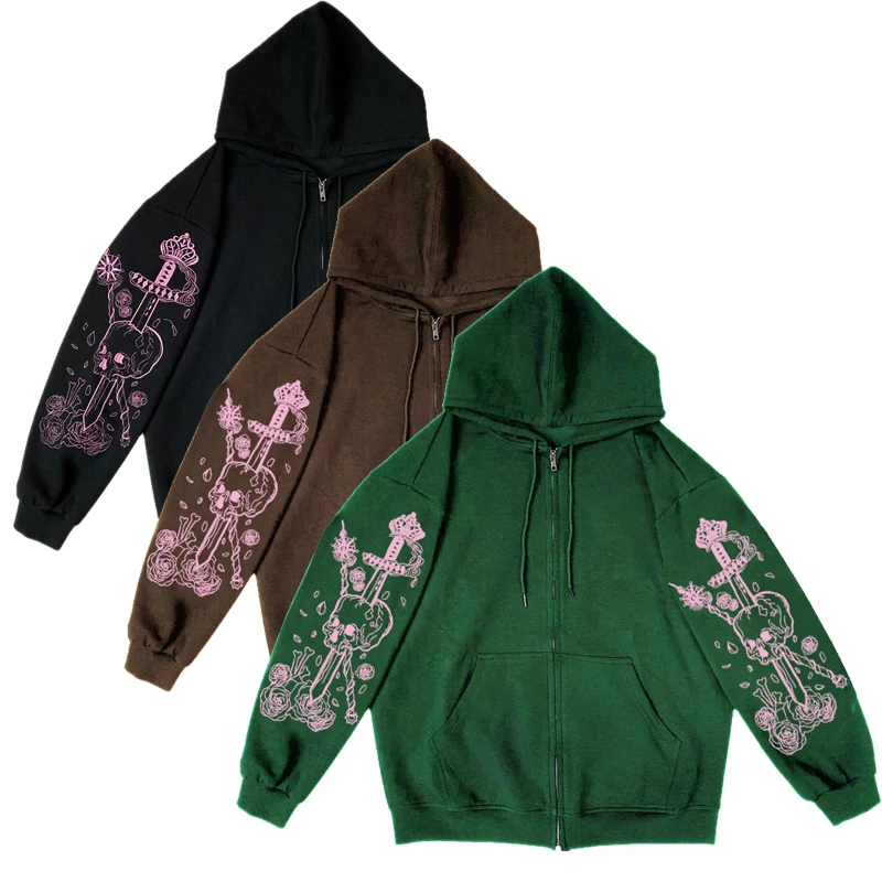 women black streetwear hoodies & sweatshirts polyester vintage graphic oversized zip up hoodie
women black streetwear hoodies & sweatshirts polyester vintage graphic oversized zip up hoodie