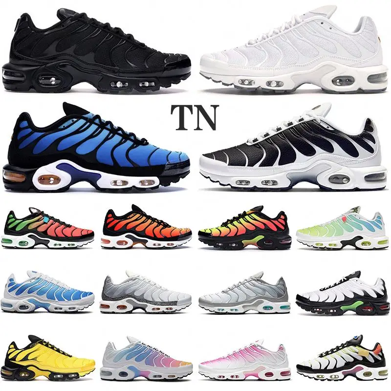 

2021 New Authentic Cushion MAX Plus TN SE triple black white Hyper Blue Men Running Shoes Trainers Outdoor Trainers Sneakers