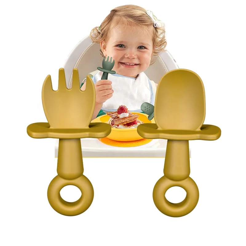 Custom Silicone Baby Spoon and Fork Set ODM OEM Baby Fork and Spoon for kids children travel feeding
Custom Silicone Baby Spoon and Fork Set ODM OEM Baby Fork and Spoon for kids children travel feeding