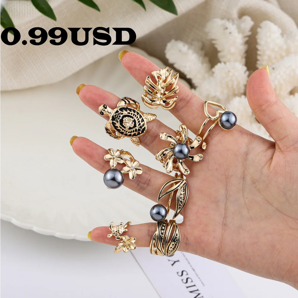 Cring CoCo Colorful fashion gold-plated ring lucky bag randomly send three pieces of Pearl Hawaiian rings, Gold color
Cring CoCo Colorful fashion gold-plated ring lucky bag randomly send three pieces of Pearl Hawaiian rings, Gold color