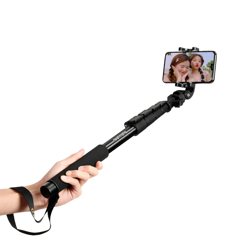 QZSD ZP001 Aluminum alloy monopod 156cm extendable tripod stand selfie stick with rotary phone clip, Black
QZSD ZP001 Aluminum alloy monopod 156cm extendable tripod stand selfie stick with rotary phone clip, Black
