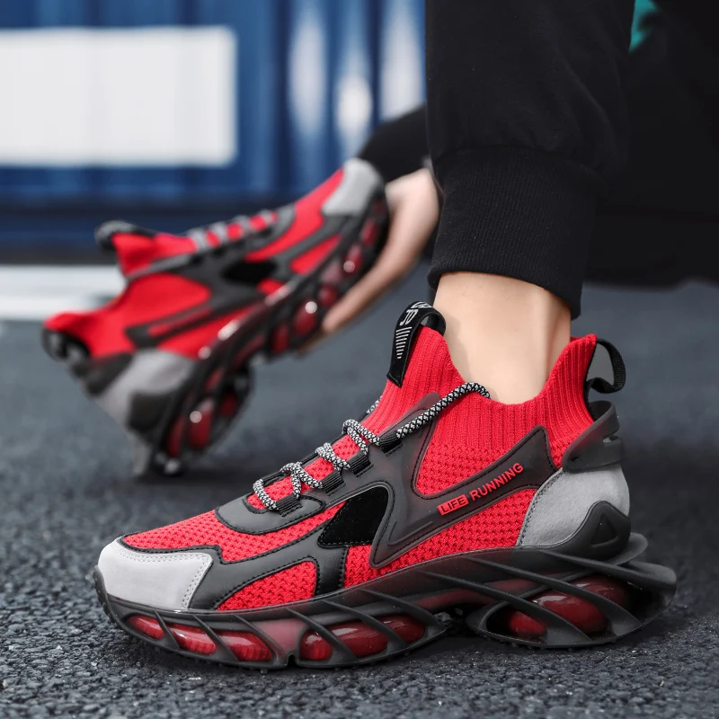 Breathable Blade Running Shoes Light New Men Sports Shoes Fashion Sneakers Outdoor Jogging Casual Shoes zapatos, Red,white,black,black blue
Breathable Blade Running Shoes Light New Men Sports Shoes Fashion Sneakers Outdoor Jogging Casual Shoes zapatos, Red,white,black,black blue