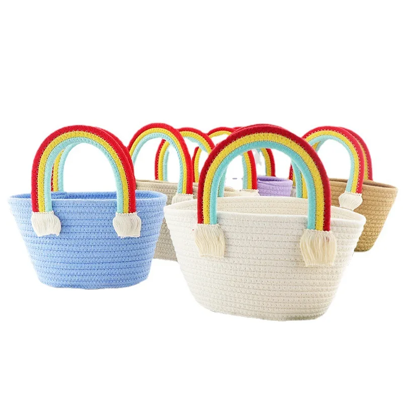 New Japanese Lovely Rainbow Cloud Handle Handmade Mini Straw Beach Hand Bag 2022, Beige
New Japanese Lovely Rainbow Cloud Handle Handmade Mini Straw Beach Hand Bag 2022, Beige