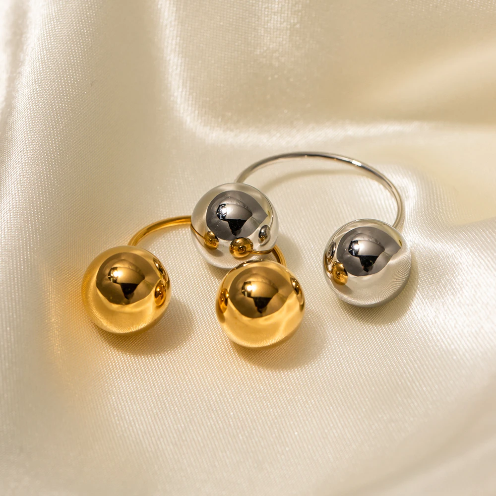 Manufacturer Silver 18K Gold Plated Geometric Ball Minimilist Opening Ring High-quality Drop Jewelry
Manufacturer Silver 18K Gold Plated Geometric Ball Minimilist Opening Ring High-quality Drop Jewelry