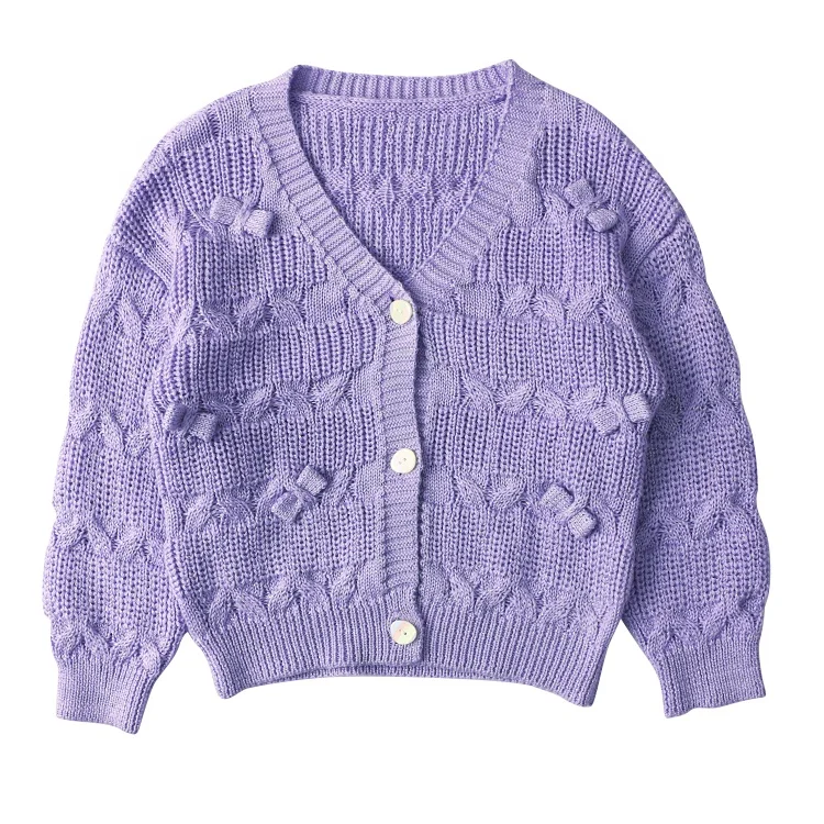 OEM&ODM Custom Logo 1-4 years Little Girls baby and kids cardigan knitted Coat Sweater with Crochet Bow Purple and White, Purple,white
OEM&ODM Custom Logo 1-4 years Little Girls baby and kids cardigan knitted Coat Sweater with Crochet Bow Purple and White, Purple,white