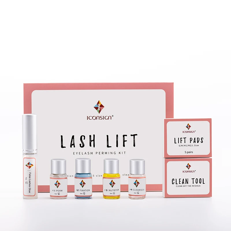 

Iconsign Wholesale Private Label Eyebrow Eyelash Lift Perming Glue Set Professional Full Lash Curling Lifting Perm Lashlift Kit, As the picture below