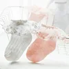 Wholesale Anti Skid Slip Toddler Slipper Sock Newborn mesh breathable feature baby lace kids ruffle socks