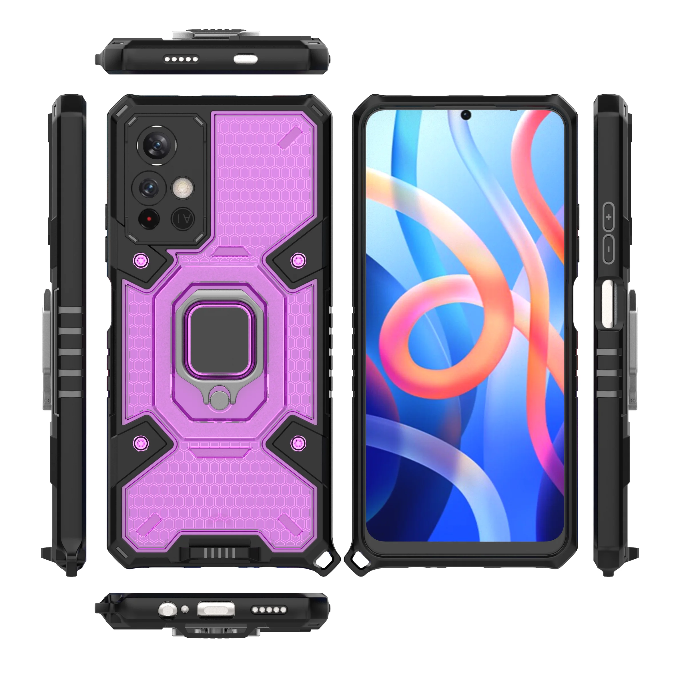 Military Style Cellphone Cover Camera Lens Protection Phone Case With Ring Holder For XIAOMI Redmi NOTE 11 5G / POCO M4 PRO, As pictures
Military Style Cellphone Cover Camera Lens Protection Phone Case With Ring Holder For XIAOMI Redmi NOTE 11 5G / POCO M4 PRO, As pictures