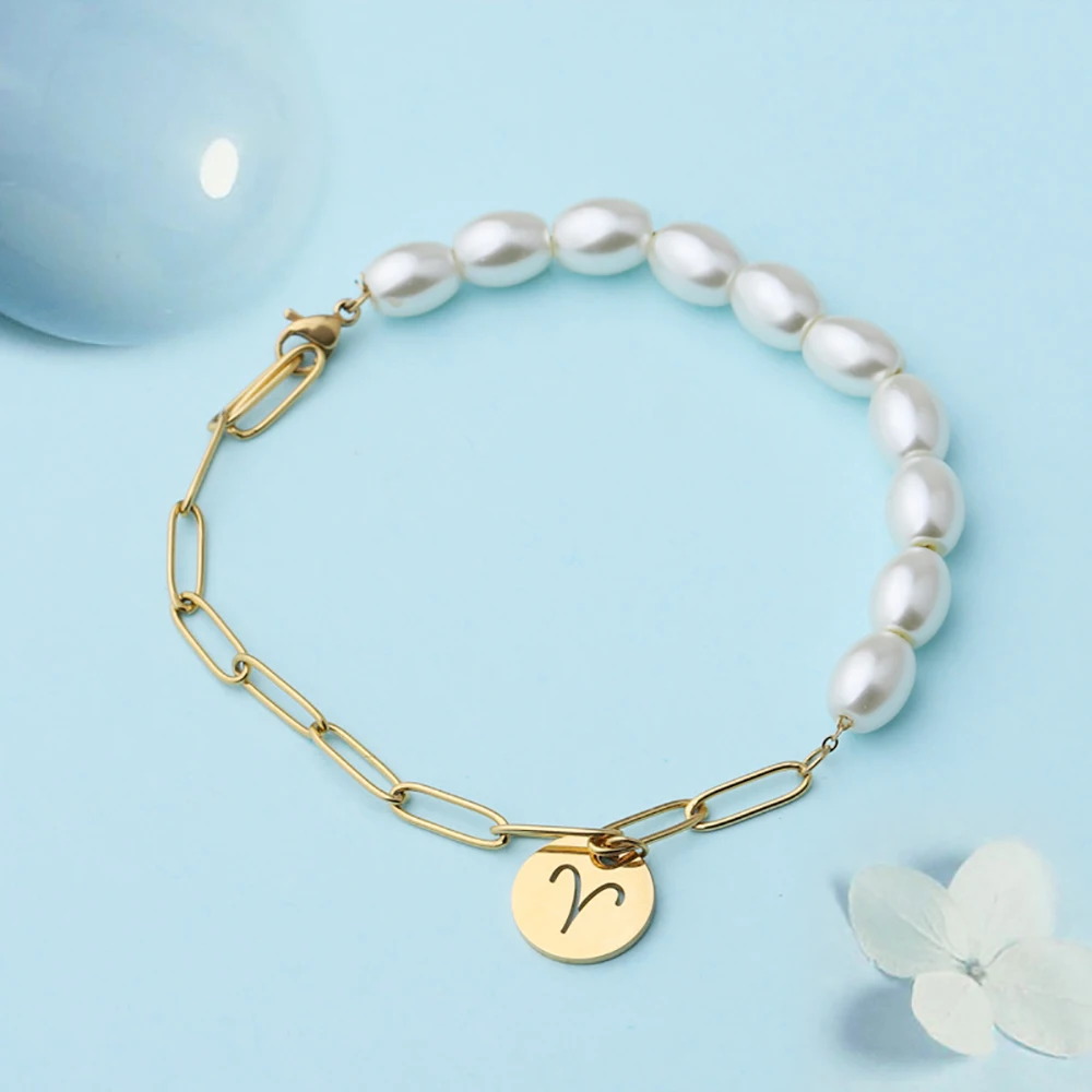 Women jewelry pulsera de perlas stainless steel gold plated chain zodiac sign charms zodiac bracelet
Women jewelry pulsera de perlas stainless steel gold plated chain zodiac sign charms zodiac bracelet