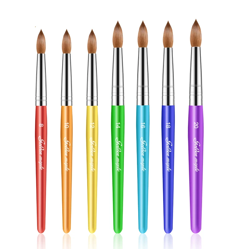 Custom LOGO 100% Kolinsky Colorful Wooden Acrylic Nail Brush for Nail Art
Custom LOGO 100% Kolinsky Colorful Wooden Acrylic Nail Brush for Nail Art