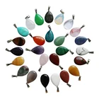 Wholesale Charms assorted crystal bead teardrop water drop pendant natural stone pendants for jewelry making