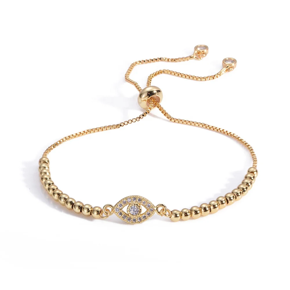 Women Dianty Evil Gold Diamond eye bracelet Adjustable box chain eye Bracelet For Gifts, As is or customized
Women Dianty Evil Gold Diamond eye bracelet Adjustable box chain eye Bracelet For Gifts, As is or customized