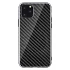 Durable Slim Fit Real Glossy Full Protection with Shockproof Bumper Carbon Fiber TPU Hybrid Snap-on Case for iPhone 11 Pro Max