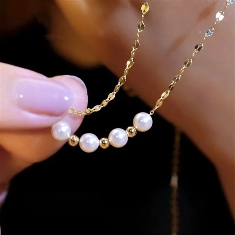 Wholesale No Fade Fashion Jewelry Stainless Steel Silver Necklace Beaded Choker Pearl Necklace Women
Wholesale No Fade Fashion Jewelry Stainless Steel Silver Necklace Beaded Choker Pearl Necklace Women