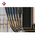 European Style Living Room embroidery designs Window And Curtains Luxury