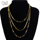 V&R wholesale Sweater Chain Decoration Jewelry Layered Metal Chain Necklace Alloy Long Initial Necklaces For Women