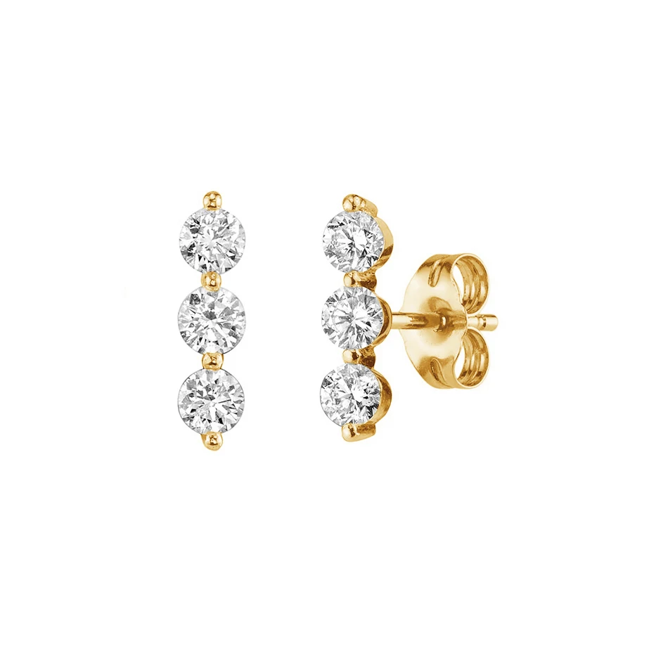 Wholesale 925 silver jewelry Minimalist jewelry 14K gold plated cubic zircon stud earrings For Women
Wholesale 925 silver jewelry Minimalist jewelry 14K gold plated cubic zircon stud earrings For Women