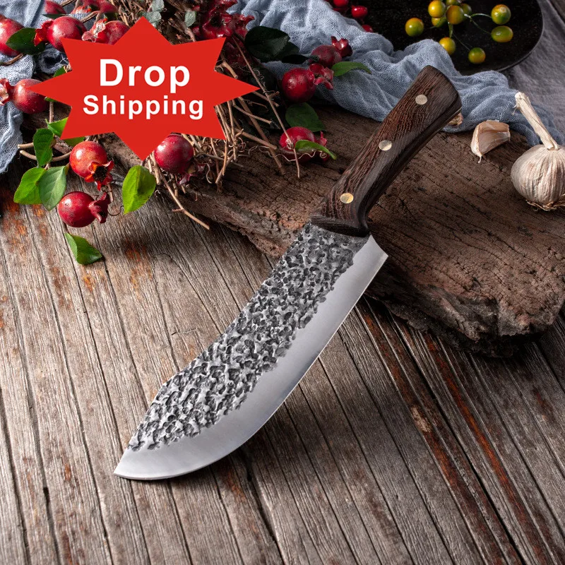 7 inch High quality handmade high carbon steel wenge wood handle Sharp kitchen chef professional Skinning Slaughter knife, Silver
7 inch High quality handmade high carbon steel wenge wood handle Sharp kitchen chef professional Skinning Slaughter knife, Silver