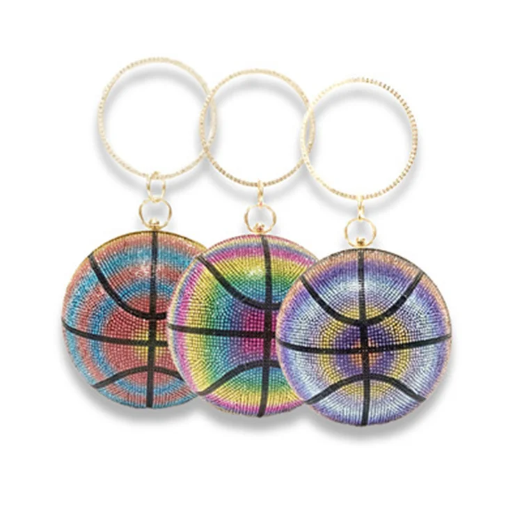 2021 Diamond Handbag Women Rainbow Rhinestone Round Ball Purse Gradients Crystal Bling Basketball Evening Clutch Bags for Ladies, Red, purple, blue
2021 Diamond Handbag Women Rainbow Rhinestone Round Ball Purse Gradients Crystal Bling Basketball Evening Clutch Bags for Ladies, Red, purple, blue