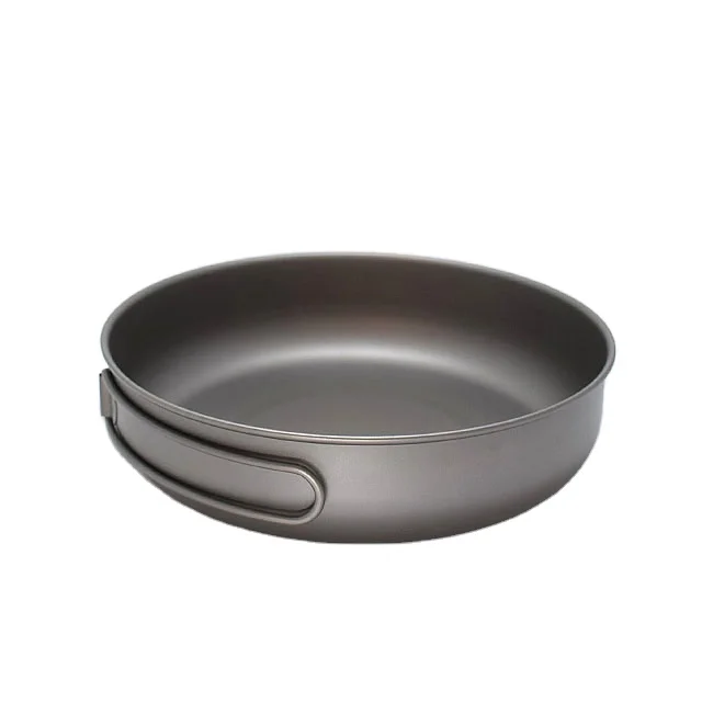 Customizable LOGO 174mm high quality healthy frosted non-stick pan handle pure titanium pan 
Customizable LOGO 174mm high quality healthy frosted non-stick pan handle pure titanium pan