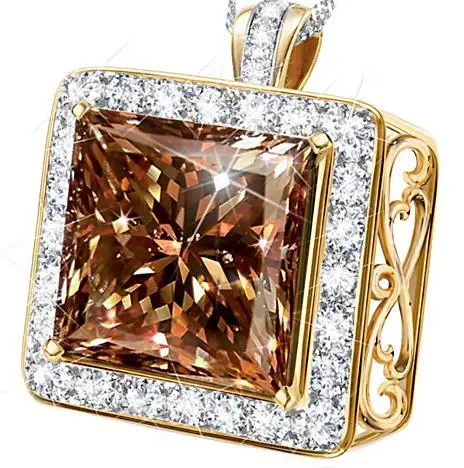 European and American fashion ladies luxury square red crystal pendant couple necklace
European and American fashion ladies luxury square red crystal pendant couple necklace