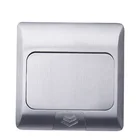 Aluminum Silver 13A British Power Network Floor Socket Electrical Ground Outlet Box/floor Mounted