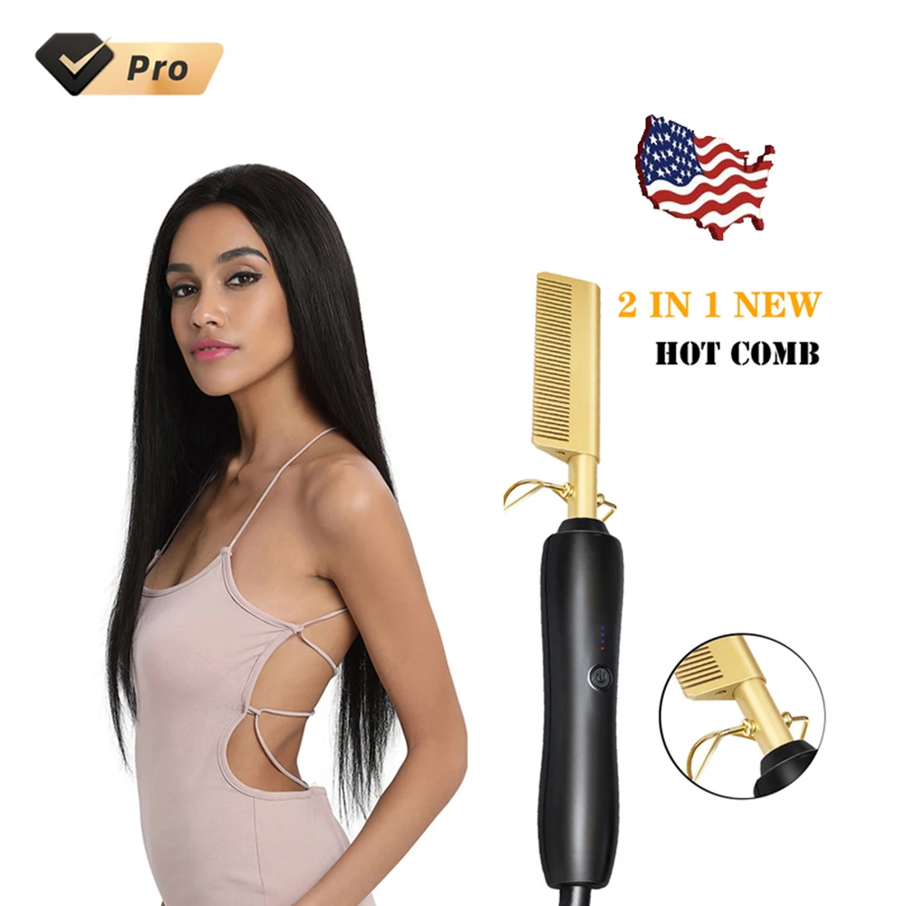 Wholesale Custom Flat Iron Professional Vendor Fast Brush Digital Beard Hair Straighten Comb, Gold
Wholesale Custom Flat Iron Professional Vendor Fast Brush Digital Beard Hair Straighten Comb, Gold