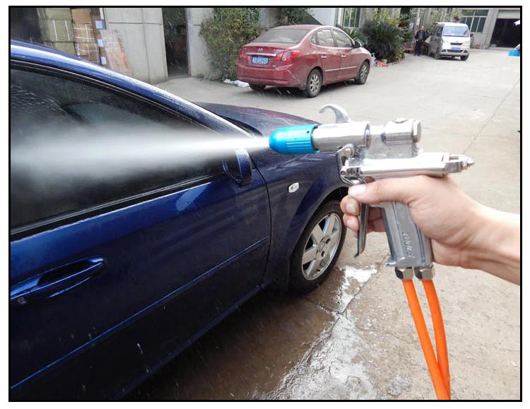 High pressure multi function water and air dual mixing spray gun