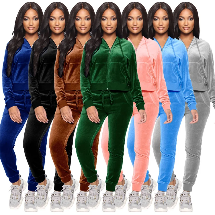 Wholesale casual patchwork plus size thread high waist elastic pants hooded zipper women two piece set
Wholesale casual patchwork plus size thread high waist elastic pants hooded zipper women two piece set