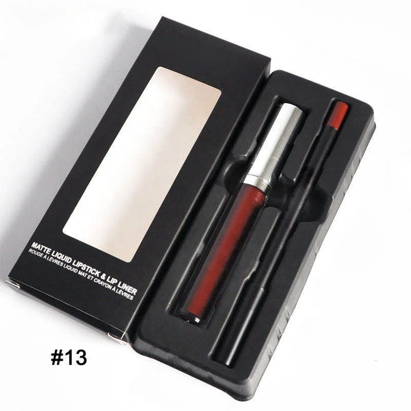 free sample 13 colors 2 in 1 matte liquid lipstick gloss with pencil liner lipstick good quality
free sample 13 colors 2 in 1 matte liquid lipstick gloss with pencil liner lipstick good quality