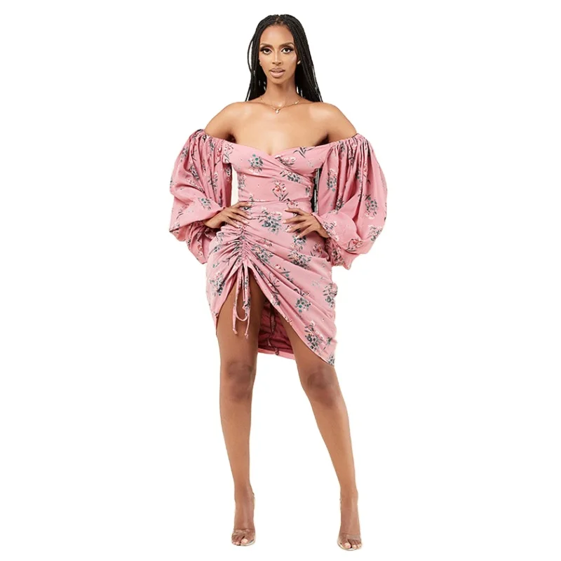 New design Printed Off-the-shoulder Pleated Puff Sleeve Midi Dress Pullover Slash Neck Floral Long Sleeve Dresses Mujer sexy
New design Printed Off-the-shoulder Pleated Puff Sleeve Midi Dress Pullover Slash Neck Floral Long Sleeve Dresses Mujer sexy