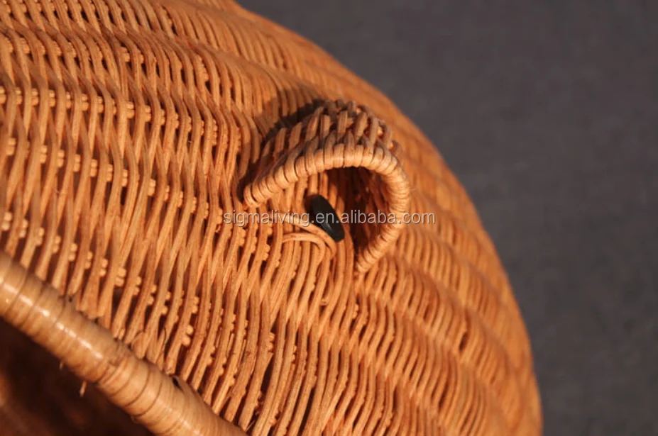 Handicraft Frog Arrangement Cane Woven Basket Receiving Box Storage Basket for Blankets Shoe Towel Laundry Toys Sundries
