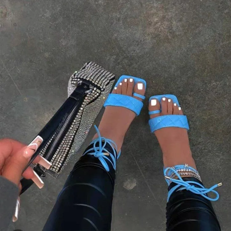 2021 New Trendy Women Slip-On Entry Toe Stopper Ring Square Toe Wrap Around Ankle Lace Up Flat Sandals slippers for ladies
2021 New Trendy Women Slip-On Entry Toe Stopper Ring Square Toe Wrap Around Ankle Lace Up Flat Sandals slippers for ladies
