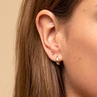 Silver Jewelry Manufacture 14K&18K Gold Vermeil Huggies 925 Sterling Silver Plated Bold Hoop Earrings