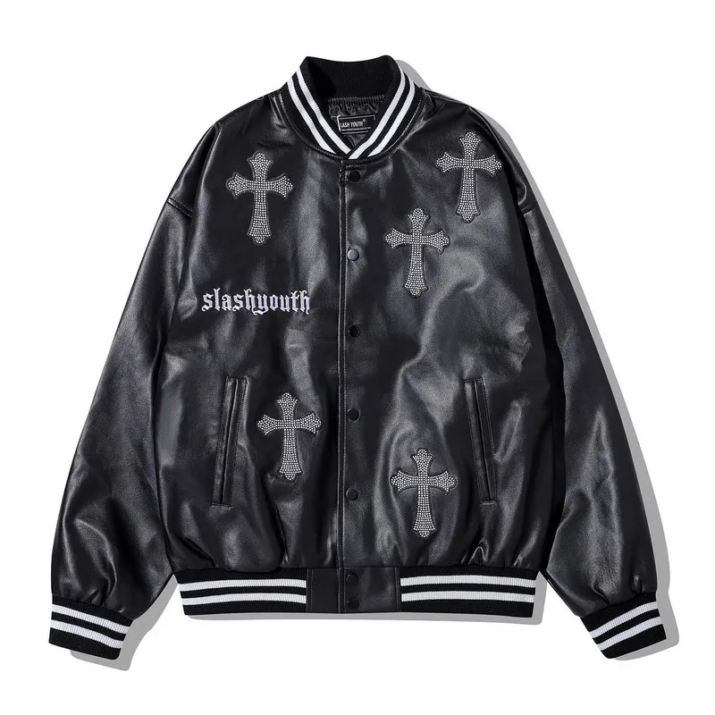 Streetwear hip hop letterman varsity jackets plus size unisex rhinestone bubble leather varsity jacket men, Customized color
Streetwear hip hop letterman varsity jackets plus size unisex rhinestone bubble leather varsity jacket men, Customized color